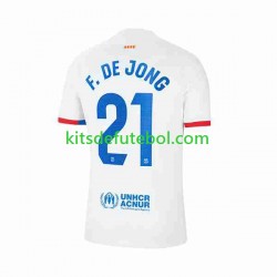 Camisola FC Barcelona Frenkie de Jong 21 Homem Equipamento alternativo 2023-2024 Mangas Curtas