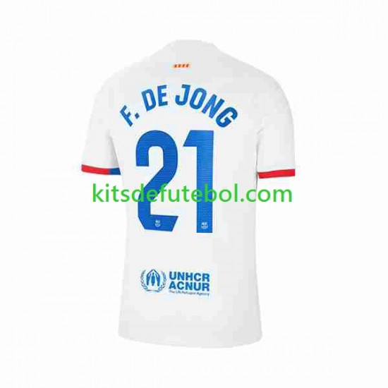 Camisola FC Barcelona Frenkie de Jong 21 Homem Equipamento alternativo 2023-2024 Mangas Curtas