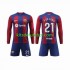 Camisola FC Barcelona Frenkie de Jong 21 Criança Equipamento principal 2023-2024 Mangas Compridas