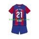Camisola FC Barcelona Frenkie de Jong 21 Criança Equipamento principal 2023-2024 Mangas Curtas