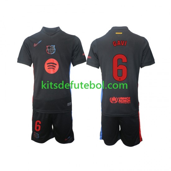 Camisola FC Barcelona Gavi 6 Criança Equipamento alternativo 2024-2025 Mangas Curtas