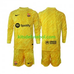 Camisola de Guarda-redes FC Barcelona Criança Equipamento alternativo 2024-2025 Mangas Compridas