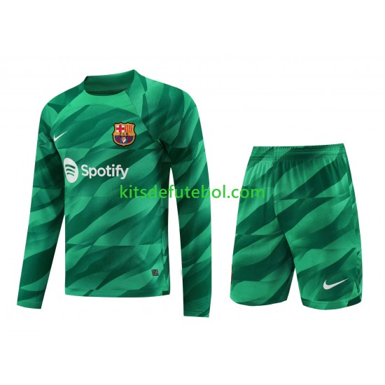 Camisola de Guarda-redes FC Barcelona Criança Equipamento principal 2023-2024 Mangas Compridas