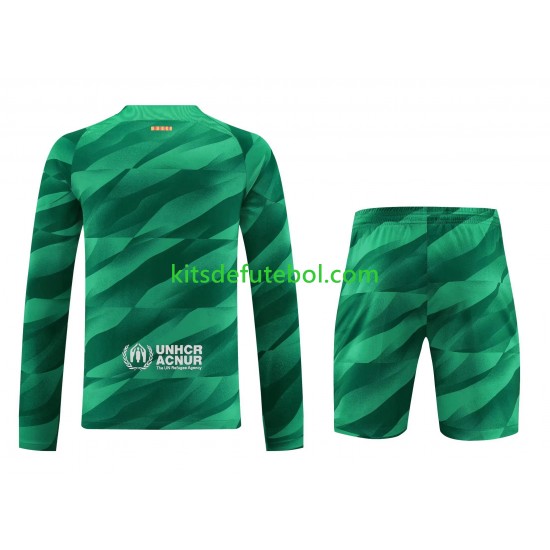 Camisola de Guarda-redes FC Barcelona Criança Equipamento principal 2023-2024 Mangas Compridas