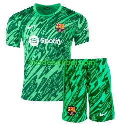 Camisola de Guarda-redes FC Barcelona Verde Criança Equipamento principal 2024-2025 Mangas Curtas