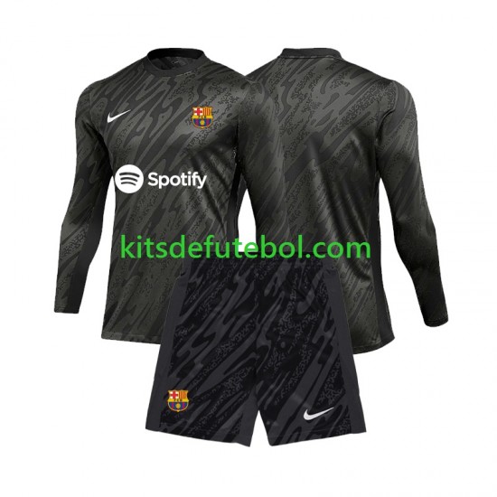 Camisola de Guarda-redes FC Barcelona Criança Terceiro equipamento 2024-2025 Mangas Compridas