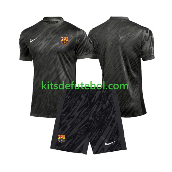 Camisola de Guarda-redes FC Barcelona Criança Terceiro equipamento 2024-2025 Mangas Curtas