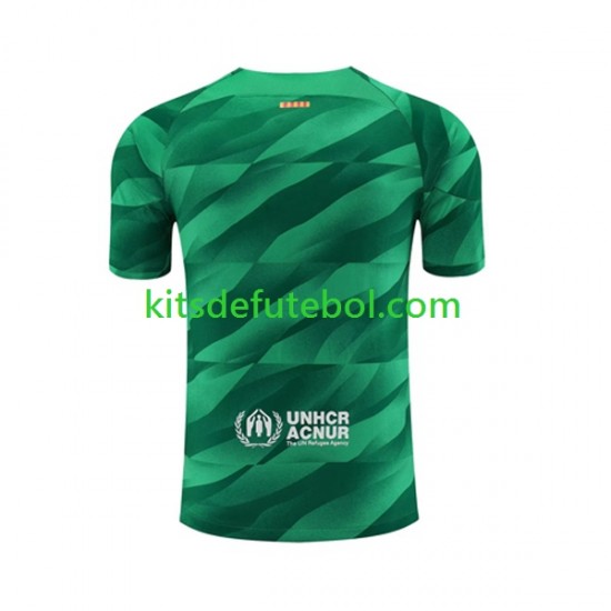 Camisola de Guarda-redes FC Barcelona Homem Equipamento principal 2023-2024 Mangas Curtas