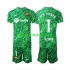 Camisola de Guarda-redes FC Barcelona Verde Ter Stegen 1 Criança Equipamento principal 2024-2025 Mangas Curtas