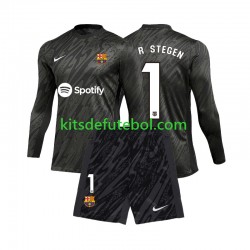 Camisola de Guarda-redes FC Barcelona Ter Stegen 1 Criança Terceiro equipamento 2024-2025 Mangas Compridas