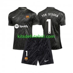 Camisola de Guarda-redes FC Barcelona Ter Stegen 1 Criança Terceiro equipamento 2024-2025 Mangas Curtas