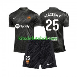 Camisola de Guarda-redes FC Barcelona Wojciech Szczesny 25 Criança Equipamento alternativo 2024-2025 Mangas Curtas