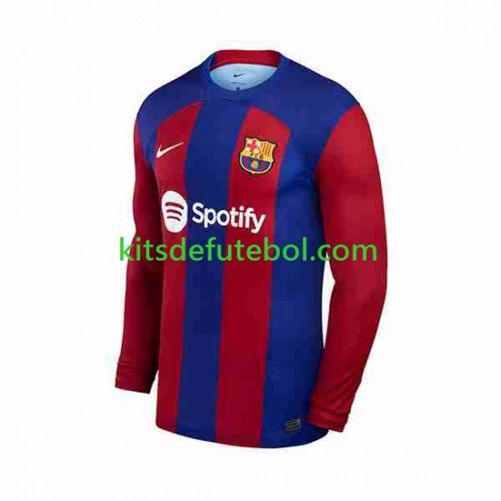 Camisola FC Barcelona Homem Equipamento principal 2023-2024 Mangas Compridas