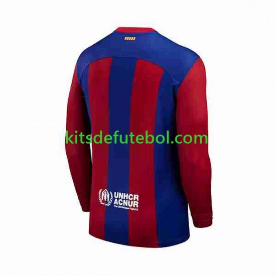 Camisola FC Barcelona Homem Equipamento principal 2023-2024 Mangas Compridas