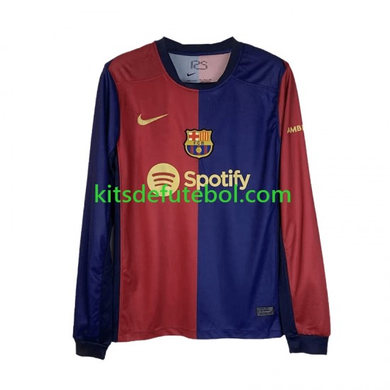 Camisola FC Barcelona Homem Equipamento principal 2024-2025 Mangas Compridas
