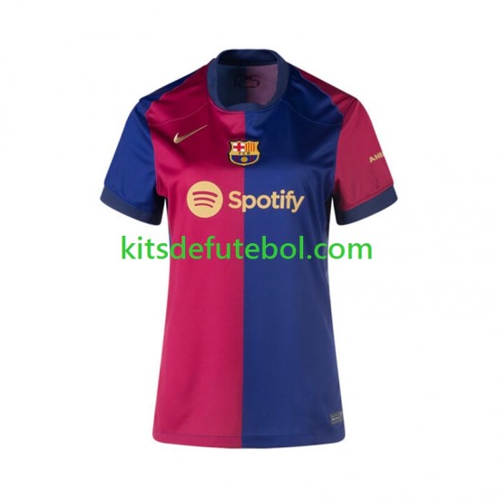 Camisola FC Barcelona Mulheres Equipamento principal 2024-2025 Mangas Curtas