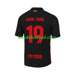 Camisola FC Barcelona LAMINE YAMAL 19 UCL Font Homem Equipamento alternativo 2024-2025 Mangas Curtas