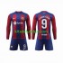 Camisola FC Barcelona LEWANDOWSKI 9 Criança Equipamento principal 2023-2024 Mangas Compridas