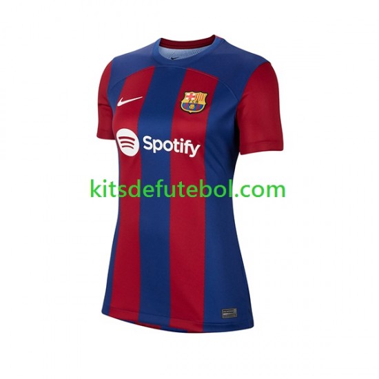 Camisola FC Barcelona Mulheres Equipamento principal 2023-2024 Mangas Curtas