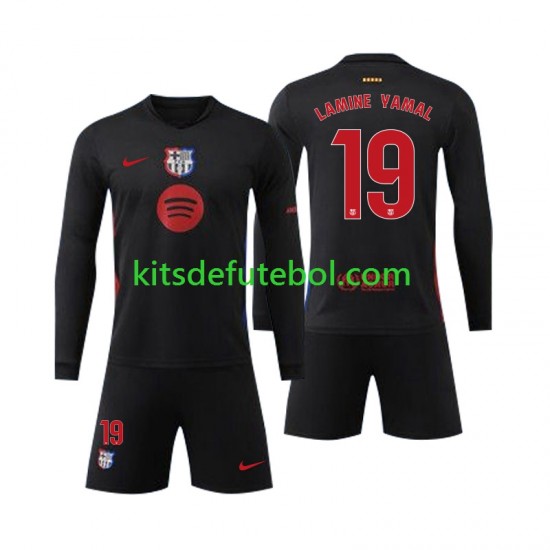 Camisola FC Barcelona Lamine Yamal 19 Criança Equipamento alternativo 2024-2025 Mangas Compridas