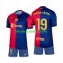 Camisola FC Barcelona Lamine Yamal 19 Criança Equipamento principal 2024-2025 Mangas Curtas