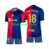 Camisola FC Barcelona Pau Victor 18 Criança Equipamento principal 2024-2025 Mangas Curtas