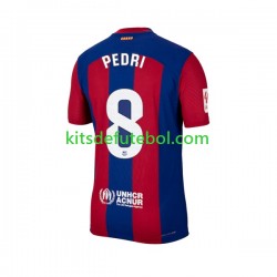 Camisola FC Barcelona Pedri 8 Homem Equipamento principal 2023-2024 Mangas Curtas
