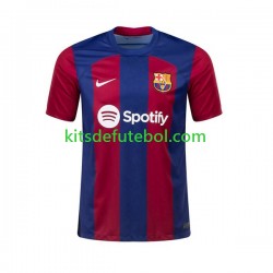 Camisola FC Barcelona Pedri 8 Homem Equipamento principal 2023-2024 Mangas Curtas