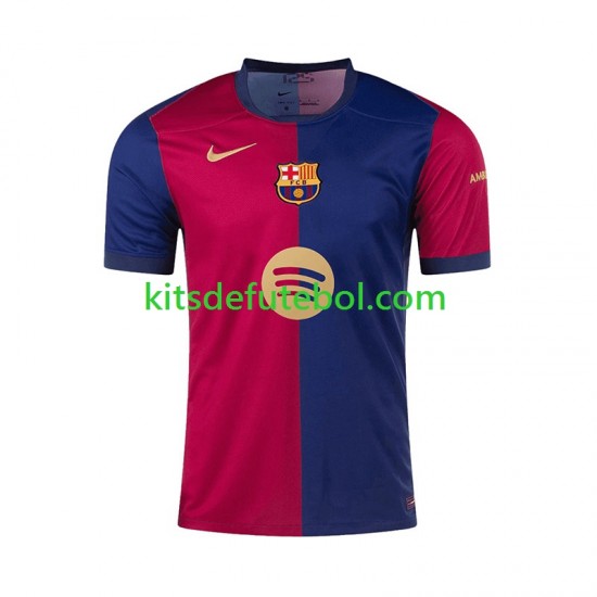 Camisola FC Barcelona RAPHINHA 11 Homem Equipamento principal 2024-2025 Mangas Curtas