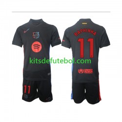 Camisola FC Barcelona Raphinha 11 Criança Equipamento alternativo 2024-2025 Mangas Curtas