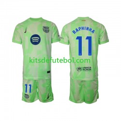 Camisola FC Barcelona Raphinha 11 Criança Terceiro equipamento 2024-2025 Mangas Curtas