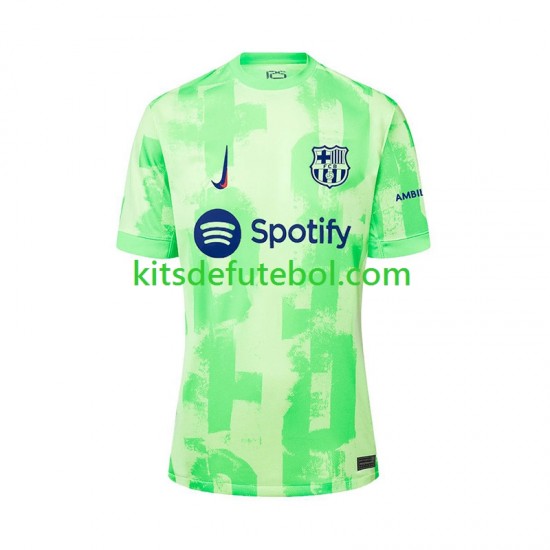 Camisola FC Barcelona Homem Terceiro equipamento 2024-2025 Mangas Curtas