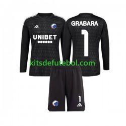 Camisola de Guarda-redes FC Copenhaga GRABARA 1 Criança Equipamento alternativo 2023-2024 Mangas Compridas