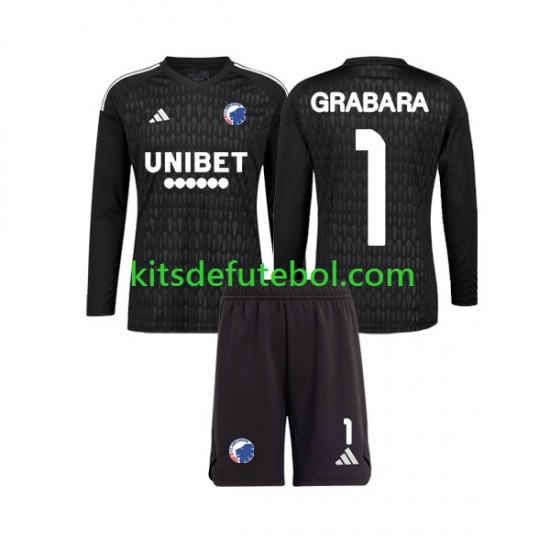 Camisola de Guarda-redes FC Copenhaga GRABARA 1 Criança Equipamento alternativo 2023-2024 Mangas Compridas