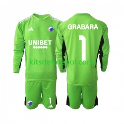 Camisola de Guarda-redes FC Copenhaga GRABARA 1 Criança Quarto equipamento 2023-2024 Mangas Compridas
