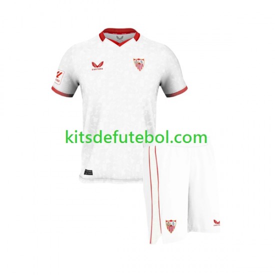 Camisola Sevilla FC Criança Equipamento principal 2023-2024 Mangas Curtas