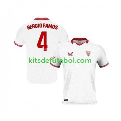 Camisola Sevilla FC Sergio Ramos 4 Homem Equipamento principal 2023-2024 Mangas Curtas