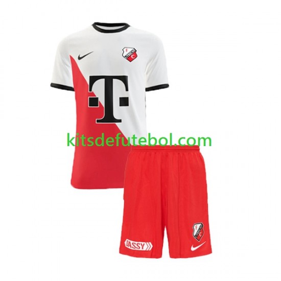 Camisola FC Utrecht Criança Equipamento principal 2022-2023 Mangas Curtas