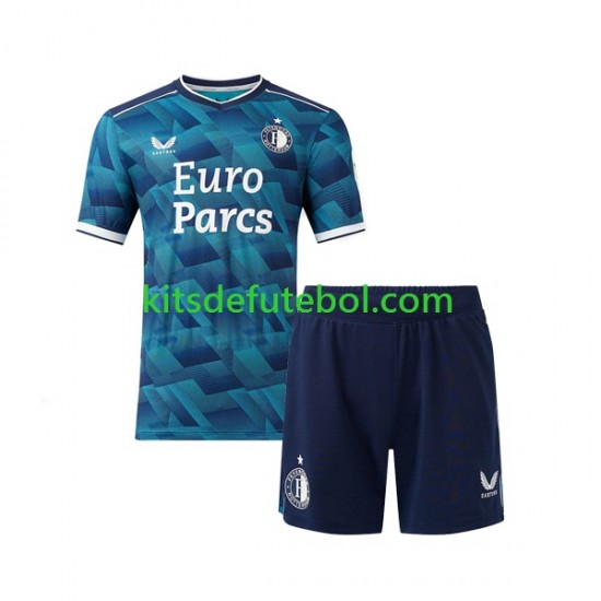 Camisola Feyenoord Rotterdam Criança Equipamento alternativo 2023-2024 Mangas Curtas