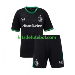 Camisola Feyenoord Rotterdam Criança Equipamento alternativo 2024-2025 Mangas Curtas