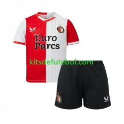 Camisola Feyenoord Rotterdam Criança Equipamento principal 2023-2024 Mangas Curtas