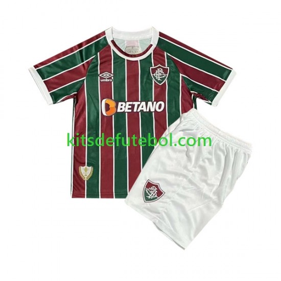 Camisola Fluminense Criança Equipamento principal 2023-2024 Mangas Curtas