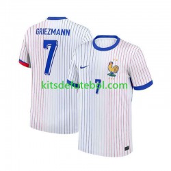Camisola Seleção da Francesa Antoine Griezmann 7 Homem Equipamento alternativo Europeu 2024 Mangas Curtas