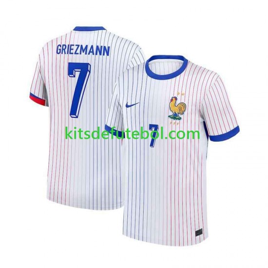 Camisola Seleção da Francesa Antoine Griezmann 7 Homem Equipamento alternativo Europeu 2024 Mangas Curtas