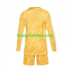 Camisola de Guarda-redes Seleção da Francesa Amarelo Criança Equipamento principal Europeu 2024 Mangas Compridas