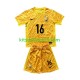 Camisola de Guarda-redes Seleção da Francesa Amarelo Mike Maignan 16 Criança Equipamento principal Europeu 2024 Mangas Curtas