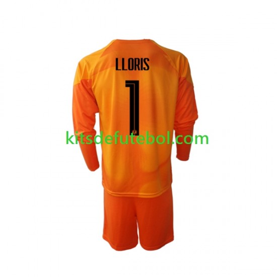 Camisola de Guarda-redes Seleção da Francesa Hugo Lloris 1 Criança Equipamento alternativo Mundial 2022 Mangas Compridas