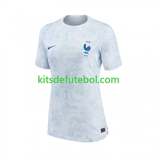 Camisola Seleção da Francesa Mulheres Equipamento alternativo Mundial 2022 Mangas Curtas