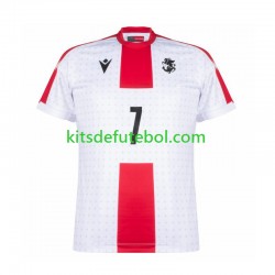 Camisola Georgia Kvaratskhelia 7 Homem Equipamento principal Europeu 2024 Mangas Curtas