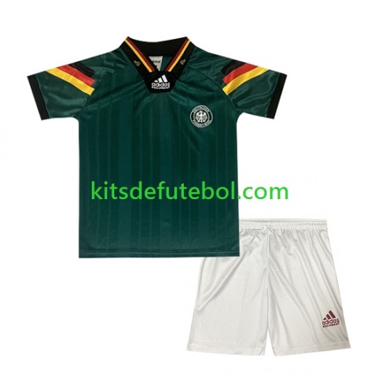 Camisola Retrô Seleção da Alemã Criança Equipamento alternativo 1992 Mangas Curtas